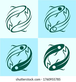 koi fish logos 4 in 1