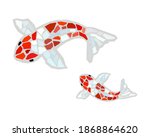 koi fish polygon art image. vector illustration.