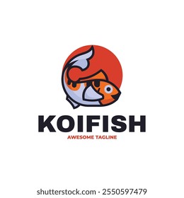 Logo de la mascota Koi Fish Simple