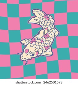 Koi fish vector art illustration