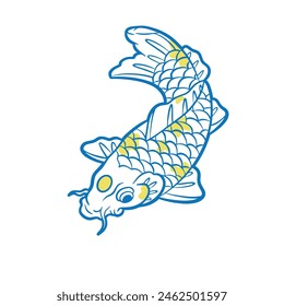 Koi fish vector art illustration