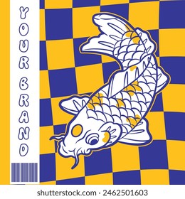 Koi fish vector art illustration