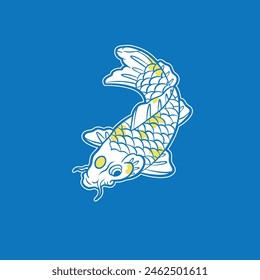 Koi fish vector art illustration