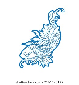 Koi fish vector art illustration
