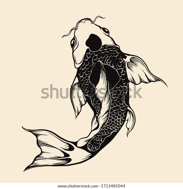 Koi Fish Vector Art Illustration Stock Vector Royalty Free Shutterstock