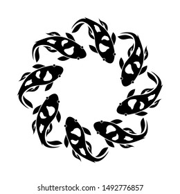 koi fish vector design ilustration