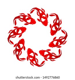 koi fish vector design ilustration