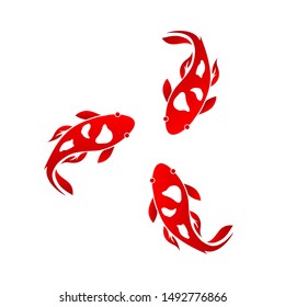 koi fish vector design ilustration