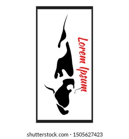 koi fish vector in the dominant red, black and white colour of koi. elegant koi image of varieties.