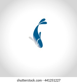 koi fish vector icon illustration