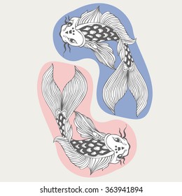 Koi fish vector illustration