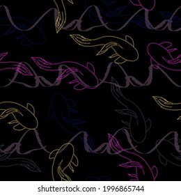 Koi fish. Vector illustration. Abstract soap foam vector design. Girlish backdrop with round shapes.