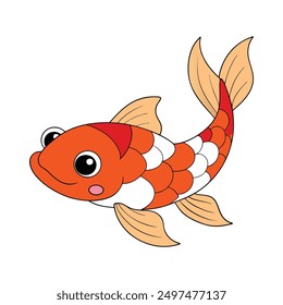 Koi Fish Vector Illustration for Art and Design Projects 