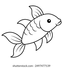 Koi Fish Vector Illustration for Art and Design Projects 