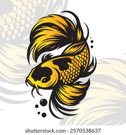 koi fish vector illustration clipart