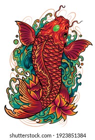 Koi Fish Vector Illustration. EPS 10 Format