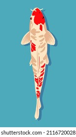 Koi fish. Vector illustration in flat style