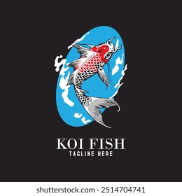 koi peixe vetor logotipo pronto eps 10 formato 