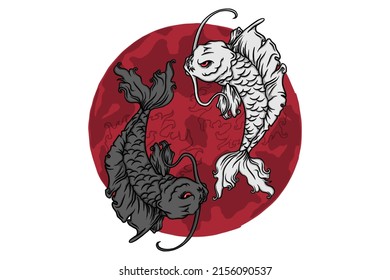 Koi Fish Ying Yang Symbol Vector Stock Vector (Royalty Free) 2156090537 ...