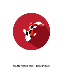 Koi Fishes Logo. Luck, prosperity and good fortune.