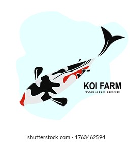 
KOI, illustration of KOI in a flat style.