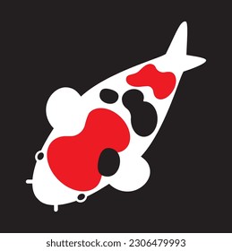 Koi Kohaku, Tancho, Sanke, Tancho Showa, Shusui, Shiro, Showa. line art. Koi fish japanese, Logo Fish vector element