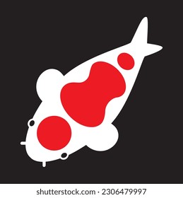 Koi Kohaku, Tancho, Sanke, Tancho Showa, Shusui, Shiro, Showa. line art. Koi fish japanese, Logo Fish vector element