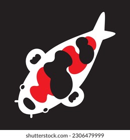 Koi Kohaku, Tancho, Sanke, Tancho Showa, Shusui, Shiro, Showa. line art. Koi fish japanese, Logo Fish vector element