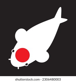 Koi Kohaku, Tancho, Sanke, Tancho Showa, Shusui, Shiro, Showa. line art. Koi fish japanese, Logo Fish vector element