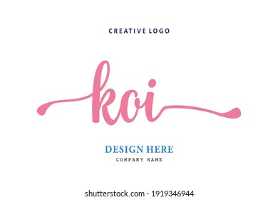 KOI lettering logo is simple, easy to understand and authoritative