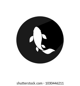 Koi logo japan fish japanese symbol background illustration vector stock