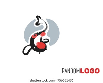 Koi Logo. perfect for farm and pet store also breeder. vector easy to edit.