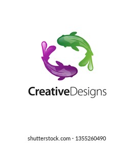 Koi logo vector template