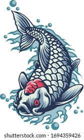 KOI VECTOR ART TATTOO JAPANESE STYLE