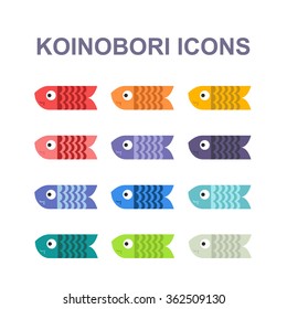 koinobori icon. vector illustration