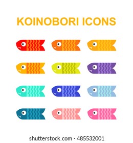 koinobori icon. vector illustration