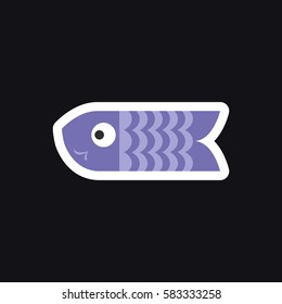 koinobori icon. vector illustration