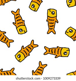 koinobori seamless doodle pattern