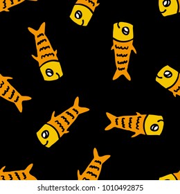 koinobori seamless doodle pattern