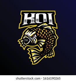 kois mascot logo esport gaming. fish mascot logo.