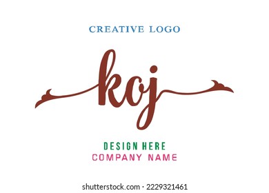 KOJ lettering, perfect for company logos, offices, campuses, schools, religious education