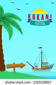 Kokani (Konkan's) Festival theme invitation poster