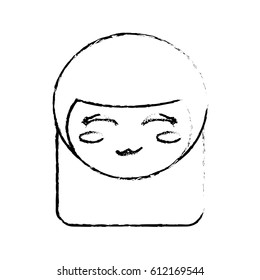 kokeshi doll sketch face