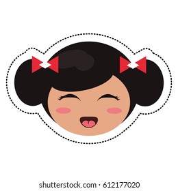 kokeshi head face doll