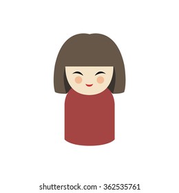 kokeshi icon. vector illustration