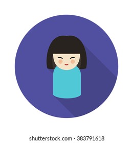 kokeshi icon. vector illustration