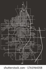 Kokomo Indiana United Map Downtown Suburbs Stock Vector (Royalty Free ...