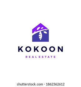 Kokoon-Haus-Logo, Vektorsymbol