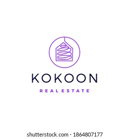 kokoon house logo vector icon illustration