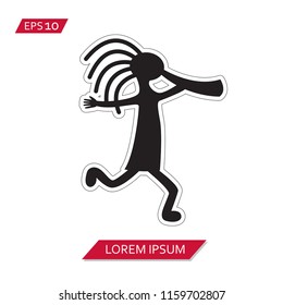 kokopelli vector icon symbol
